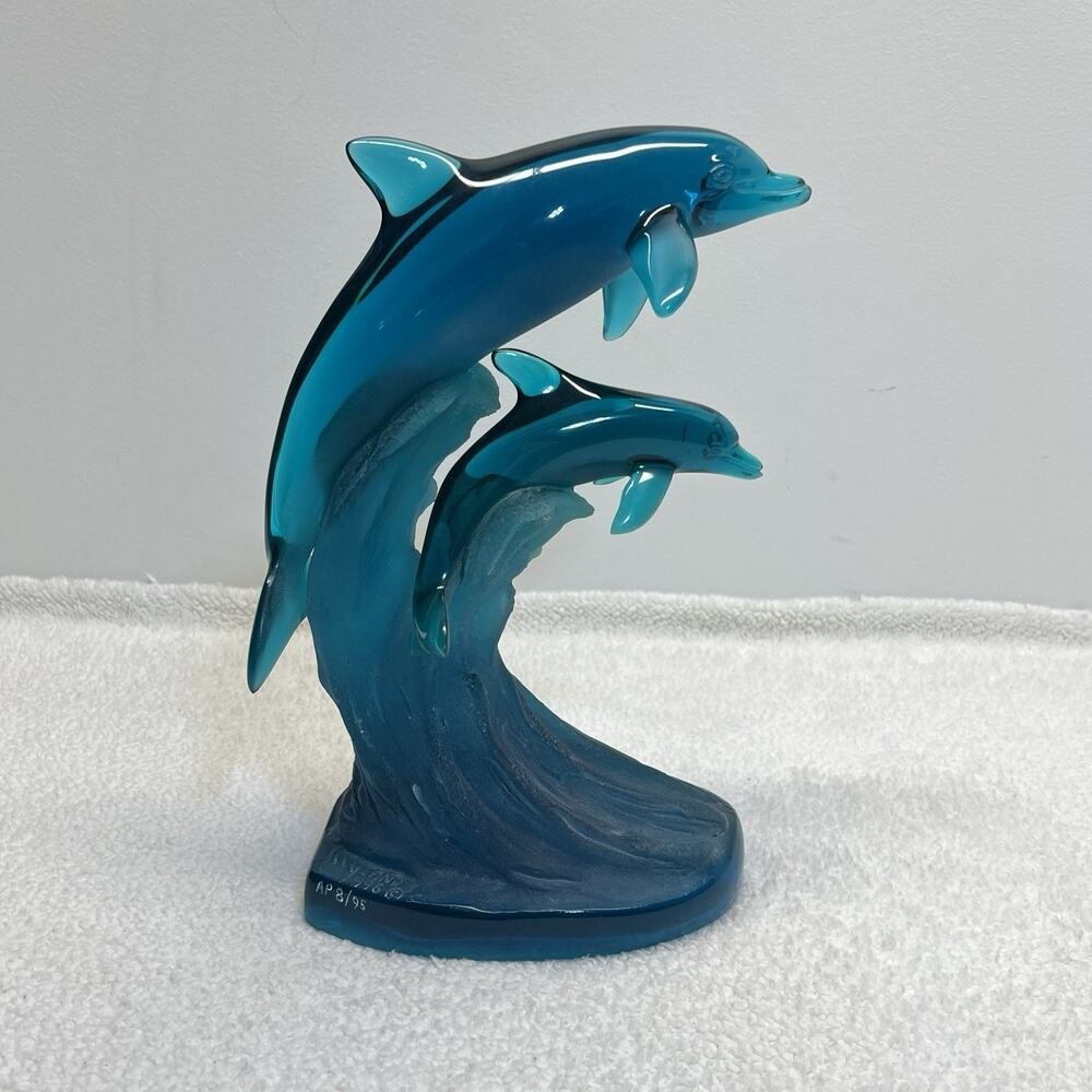 Robert Wyland Children Of The Sea Acrylic Sculpture Dolphin Signed 1990 Art
